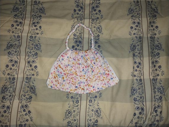 Crochet Hand Bag - Hand Stitched Purse - Colored Fashion Accessory