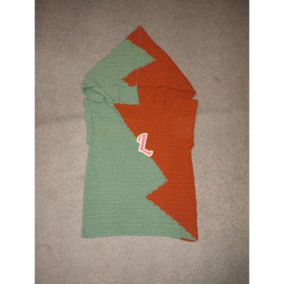 Crochet Men’s Hooded Top: Short Sleeved Acrylic Shirt