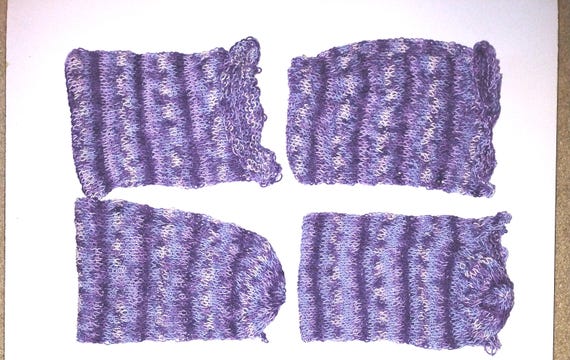 Knit Grape Hat - Colorful Lacey Beanie - For Adult and Child