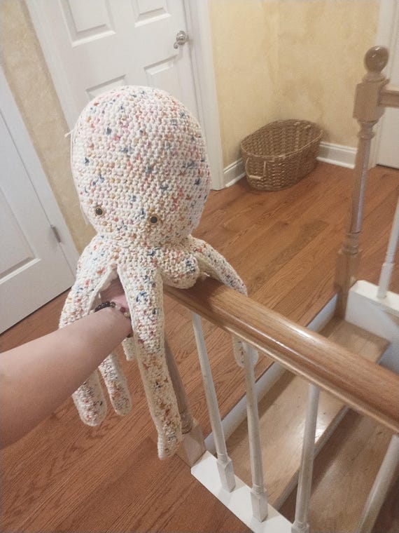 Crochet Octopus Toy - Stitched Plush Octo - Gifts for Friend