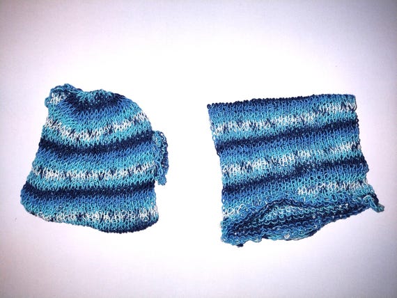 Knit Blueberry Hat - Colorful Lacey Beanie - For Adult and Child