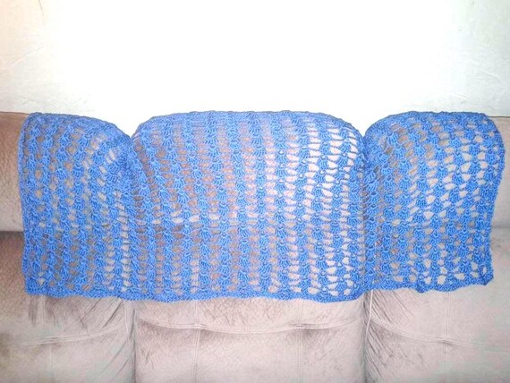 Crochet Couch Slip Cover: 100% Cotton Lacey Decor (56x30in)