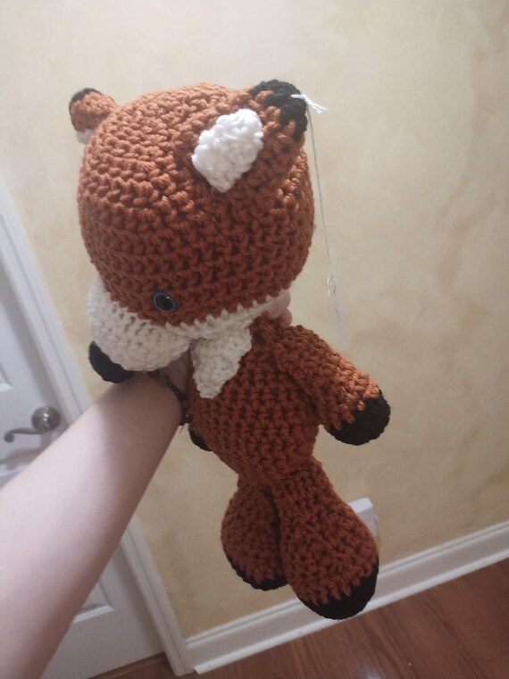 Crochet Fox Toy - Stitched Fox Amigurumi - Gifts for Anyone