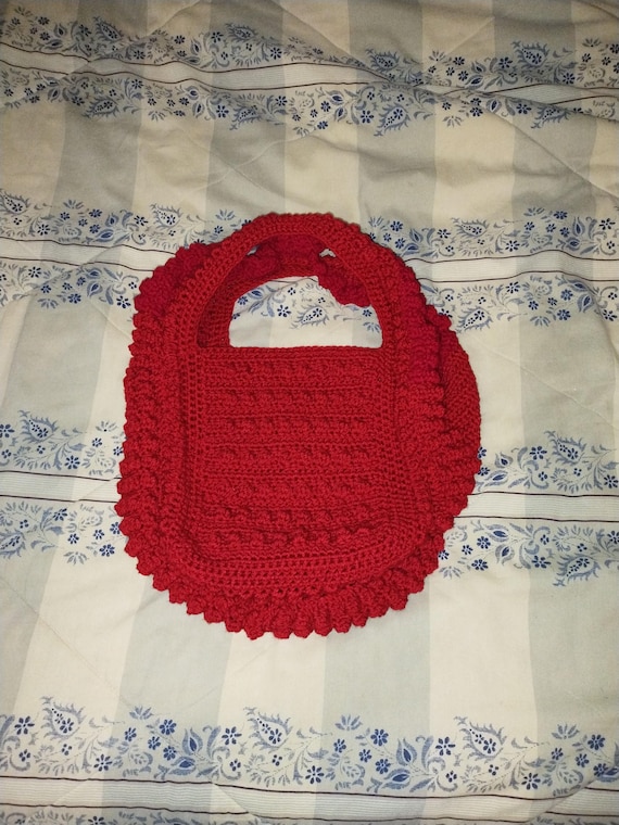 Crochet Shoulder Bag - Medium Handmade Purse - Trendy Fashion Accessory
