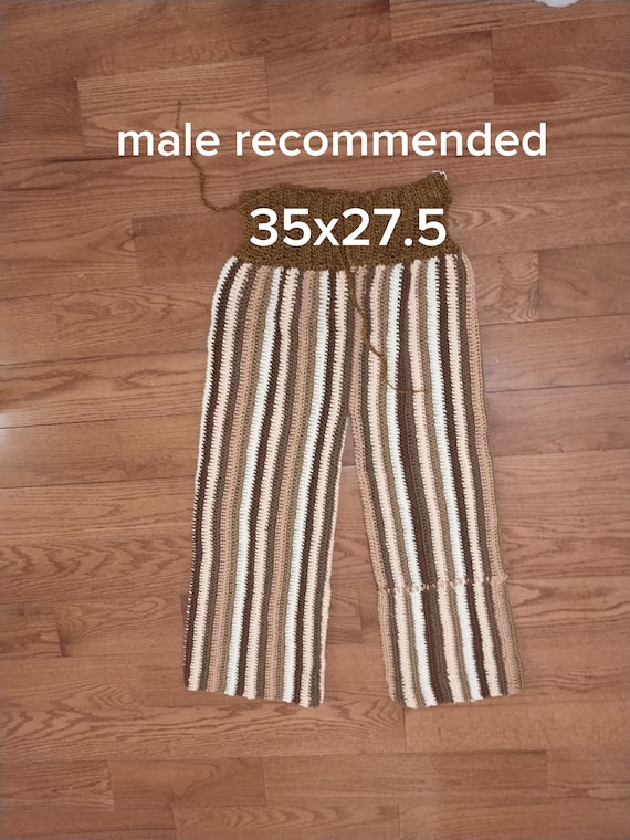 Crochet Unisex Pants - Hand Stitched Trousers - Gifts for Men and Women.
