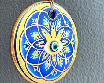 Evil Eye Hanging, Home Decor, New Home Gift Idea, Home Protection, House Protection, Glass New Home Gift, Glass Evil Eye