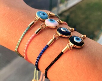 Verstelbare armband met boze oog-kralen, boho-stijl, sieraden voor dagelijks gebruik