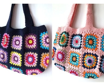 Regalo del Día de las Madres / Bolso de mano de ganchillo / Regalo para la madre / Regalos personalizados para ella / Bolso de ganchillo de la plaza de la abuela / Bolso de mano para las mujeres