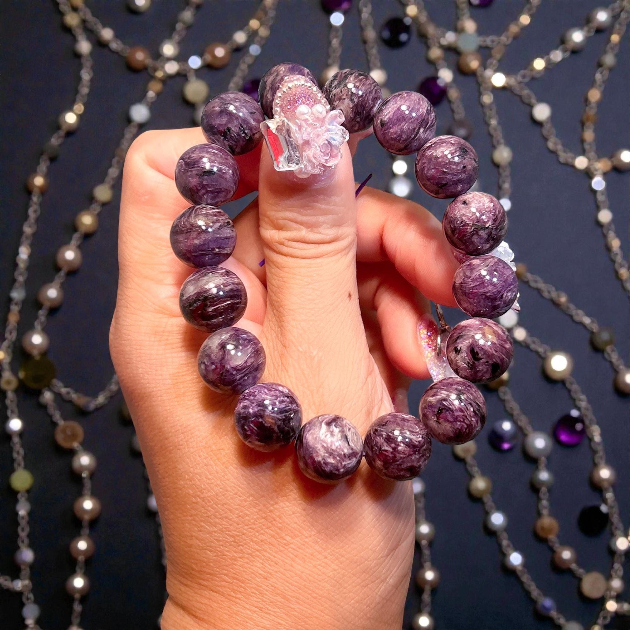 Purple Charoite Crystal Bracelet!