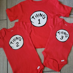 Camicie cosa, Cosa gioventù, Cosa bambino, Marchio Thing Onesies®, tutu tutù rosso e blu costume di Halloween, camicie migliore amico immagine 1