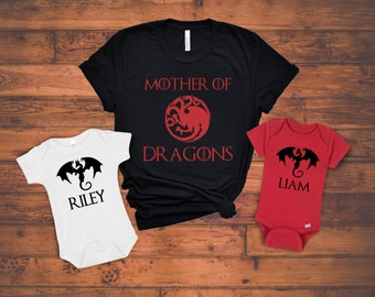 Mother of Dragons Shirt: Matching Family Khaleesi T-Shirt