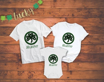 Personalized Irish Family Name shirts - Matching Family St Patricks Day Saint Patricks Day Family Shirt irish knot-celtic knot-celtic symbol