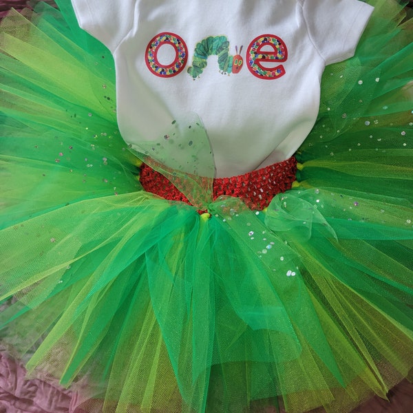 First Birthday Hungry Caterpillar Bodysuit 1st Birthday t-shirt - One - Birthday Outfit - caterpillar tutu - caterpillar birthday outfit