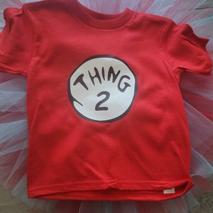 Thing shirts, Thing Youth, Thing Toddler, Thing Onesies® Brand,tutu red and blue tutu halloween costume, best friend shirts zdjęcie 4