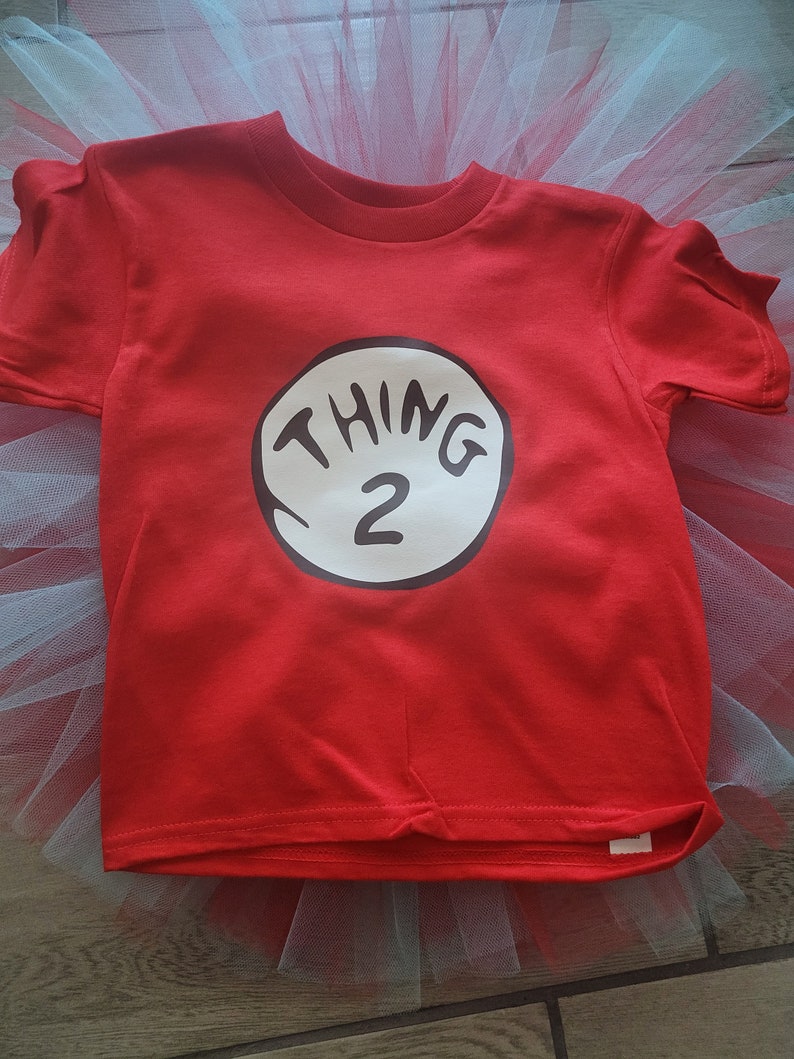 Thing shirts, Thing Youth, Thing Toddler, Thing Onesies® Brand,tutu red and blue tutu halloween costume, best friend shirts image 4