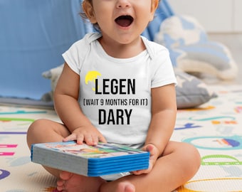 How I Met Your Mother Baby Body- Legen - aspetta 9 mesi - Dary - HIMYM - Barney Stinson - Annuncio del bambino - Regalo per la doccia per bambini