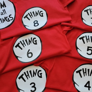 Thing Shirts, Mom of all things - dad of all things - custom thing Thing Three school Family Things - tutu, baby toddler twin- Thing costume