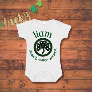 Irish Baby Name Bodysuit - Custom - irish name meaning - st. Patrick's day - irish baby gift