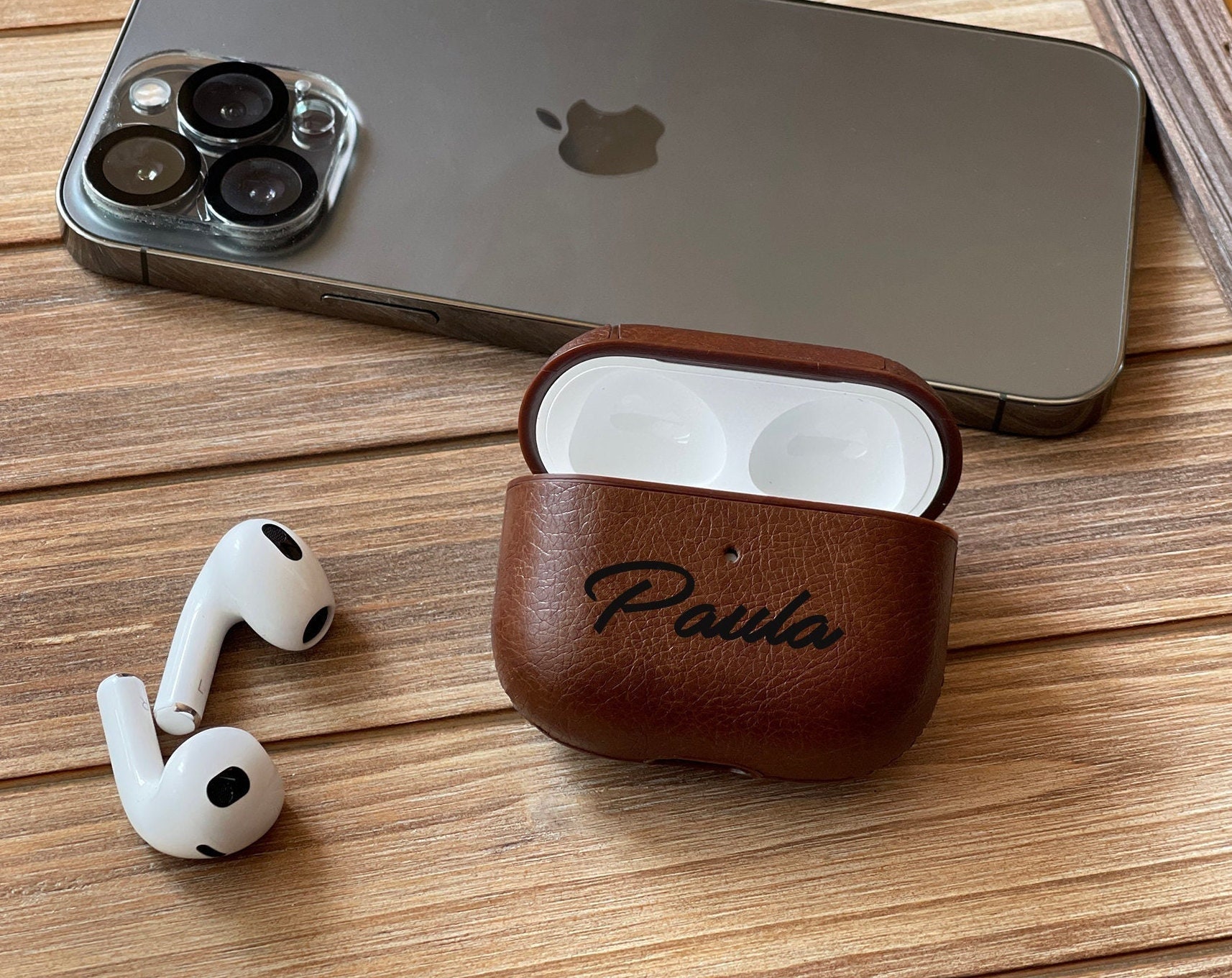 Nereides Compatible with AirPods 3 Case, Protective Leather Cover with  Keychain, High-end Fashion De…See more Nereides Compatible with AirPods 3  Case