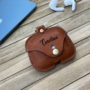 Personalised AirPods PRO Case, Protective Leather Cover, Gift for Him, Gift for Her, Gift for Men, 3rd anniversary Gift, Gift for Dad
