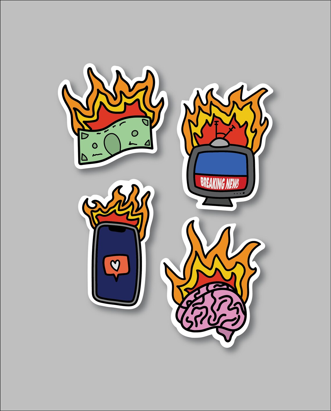 Everything burns sticker pack 4 pack stickers Etsy