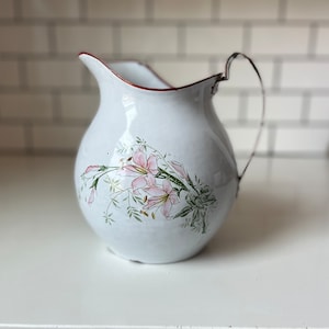 Sweetest French enamelware pitcher