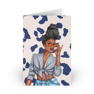 Ella tiene Mad Hustle & Dope Soul Tarjeta de felicitación No. 1 / Papelería afroamericana / Black Girl Magic / Tarjetas Fly Chic / Tarjetas de felicitación culturales
