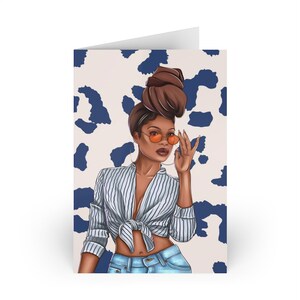Ella tiene Mad Hustle & Dope Soul Tarjeta de felicitación No. 3 / Papelería afroamericana / Black Girl Magic / Tarjetas Fly Chic / Tarjetas de felicitación culturales