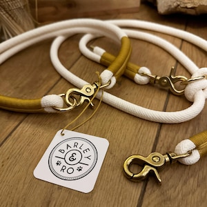 The Snowdrop | Barley & Ro | Junior and Adult | Bespoke Collar and Leads | Rope Design | Handmade in Hertfordshire, UK