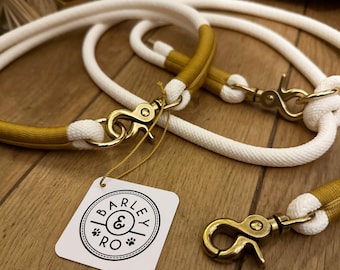 The Snowdrop | Barley & Ro | Junior and Adult | Bespoke Collar and Leads | Rope Design | Handmade in Hertfordshire, UK