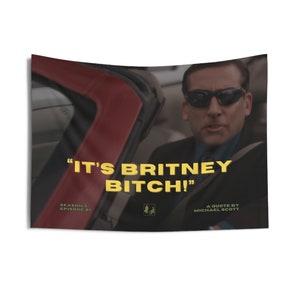 Custom Tapestries It's Britney Michael Scott Quote  The Office Gift Indoor Wall