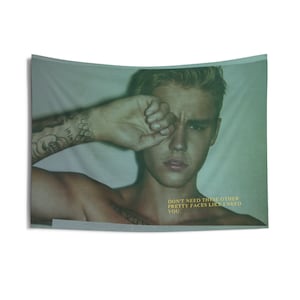 Custom Tapestries Justin Bieber Lyric Album One Less Lonely Girl Gift Indoor Wall