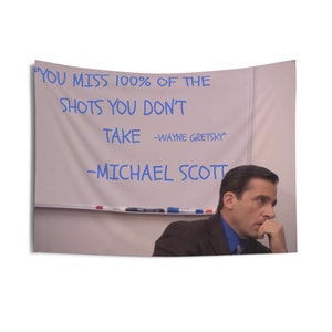 Custom Tapestries Michael Scott Whiteboard The Office Quote Gift Indoor Wall