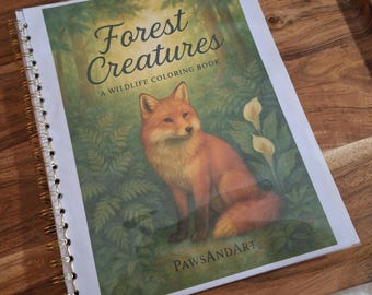 Forest Creatures Coloring Book | 40+ Wildlife Illustrations (PDF)