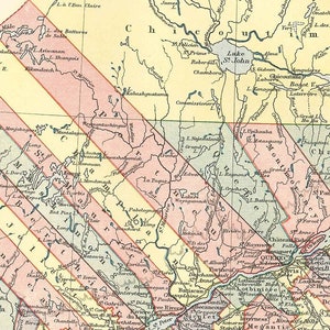 QUEBEC Kanada Seltene Antike Digitale große Karte von 1886 - Druckbare Vintage Kunst - Papiermodelle - Wanddekoration - Sofortdownload