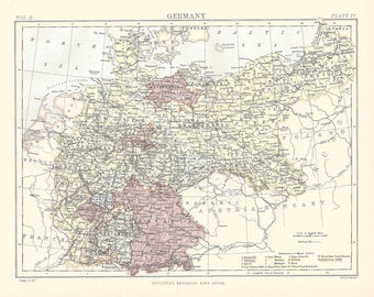 Map of the German Empire From 1900 a Printable Map Digital - Etsy