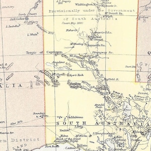 Australia Map: 1886 Antique Printable Vintage Wall Art (Digital Download)