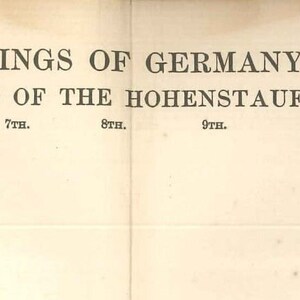 German Kings & Emperors Lineage Chart: 1901 Historical Print (Digital Download)