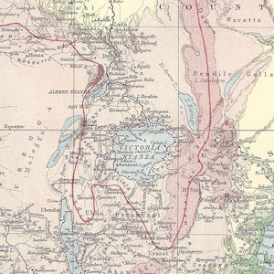 NILE seltene antike digitale Karte von 1886 - Druckbare Vintage Kunst - Wanddekoration - Papierhandwerk - Instant Download