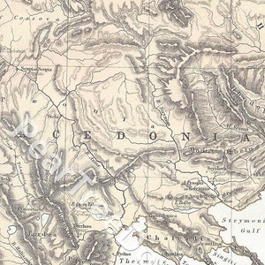 MACEDONIA, MADEIRA, MALTESE Islands - Rare 1886 Antique Digital Map - Vintage Art - Wall Décor - Paper Crafts - Instant Download