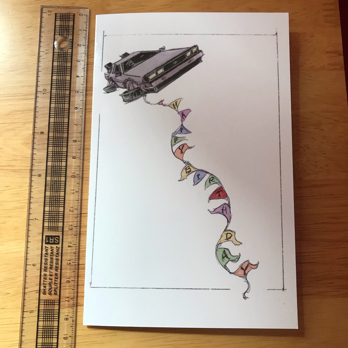 Back to the Future Delorean Illustration Birthday Card - Etsy