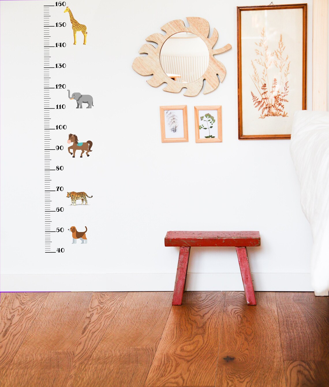 DIY Printable Growth Chart sticker Animal Height Chart Kids Etsy