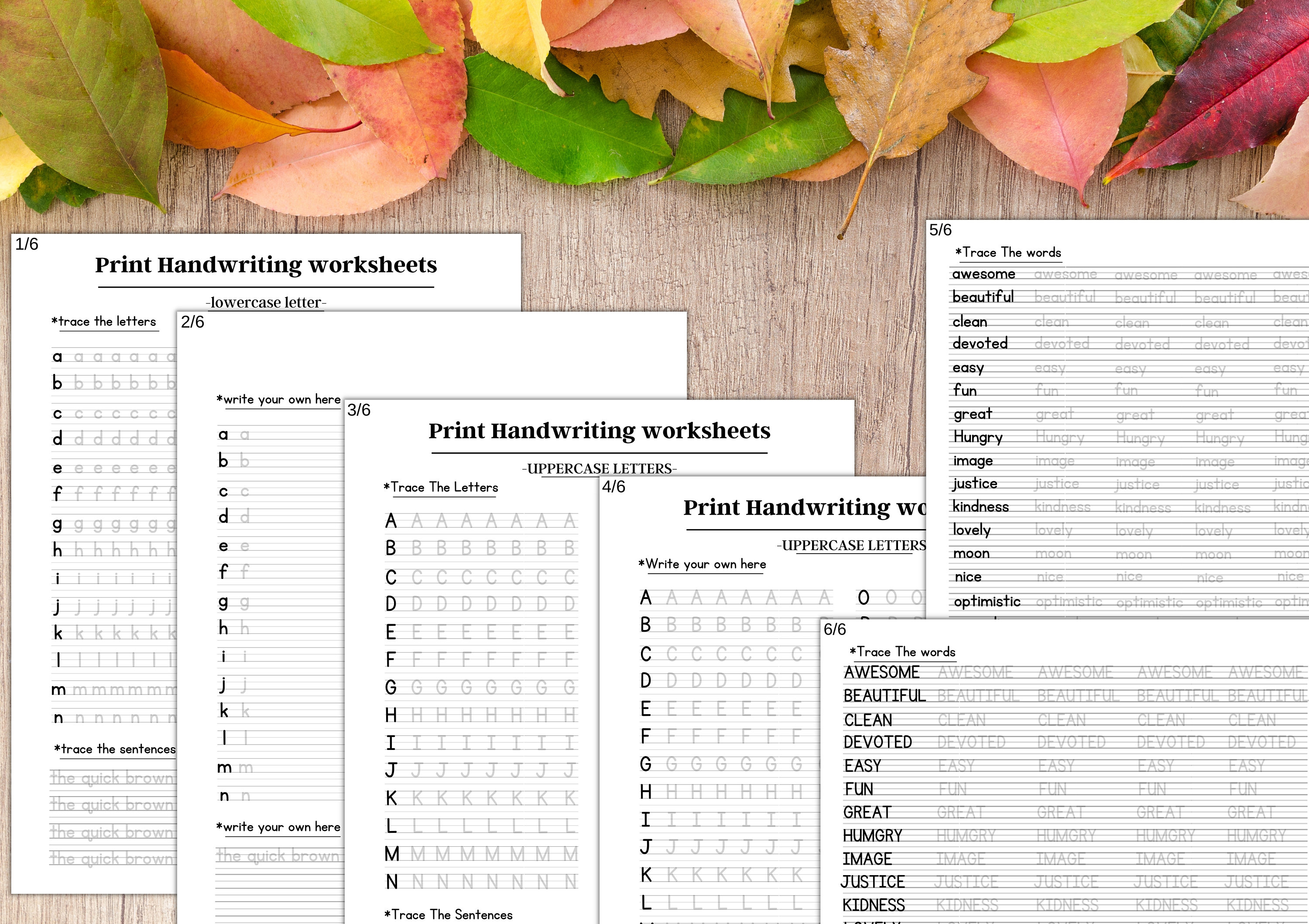 Printable Blank Aesthetic Handwriting Practice Sheets