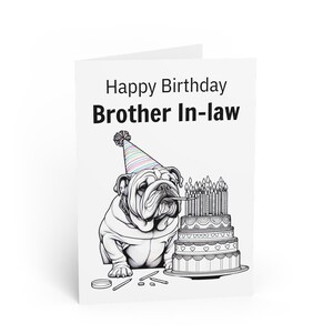 Biglietto di auguri di compleanno per il cognato - Relazione familiare, biglietto di auguri divertente, biglietto carino, biglietto fatto a mano, biglietto personalizzato, articoli di carta