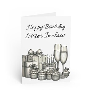 Carte d'anniversaire pour votre belle-soeur - Cartes de voeux, carte d'anniversaire de belle-soeur, carte d'anniversaire de famille, carte de voeux de parent,