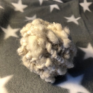 2 Ply Natural Off-White Chunky Wool Handspun Leicester Longwool 46g