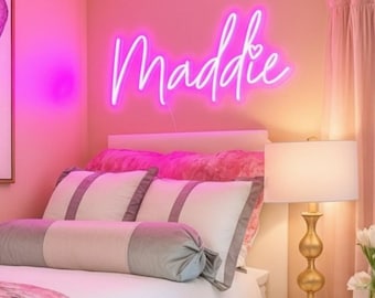 Custom Name Neon Sign For Kids, Bedroom Decor, Battery operated Neon Sign, Wall Decor, Christmas Gifts