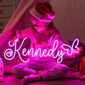 Nome personalizzato per insegna al neon per la camera dei bambini, regali per ragazze adolescenti, luce a LED per insegna al neon, decorazioni per la camera da letto con insegna al neon, regali personalizzati