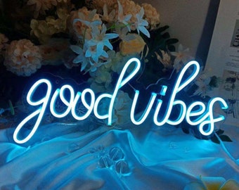 Good Vibes only Neon Sign,Neon sign in the uk, Custom Neon Sign, Customizable Neon Sign, Funky Neon Sign, good vibes only neon sign