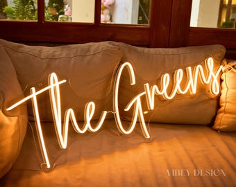 Custom Name Sign, Custom Last Name Neon Sign Wedding for reception, Led Lights Neon Sign Wedding Decor, Neon Sign Custom, Wedding Neon Sign
